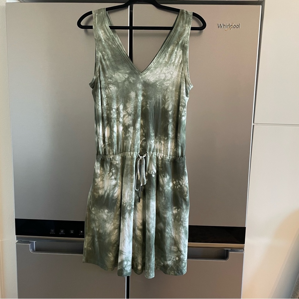 Sweaty Betty Green Tie-Dye Midi Dress